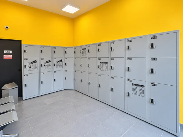 Luggage lockers at 12 Iakchou Street, Gazi